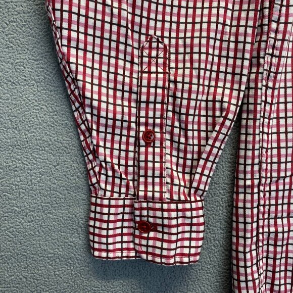 Bocomal FR Red Plaid NFPA 2112 CAT 2 Sz XL Flame Resistant Long Sleeve Button Up - Picture 16 of 16